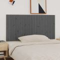 vidaXL Nástenné čelo postele sivé 185x3x90 cm masívna borovica