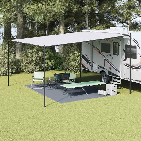 vidaXL Koberec do stanu Modrá a šedá 400 × 300 cm Polyetylén