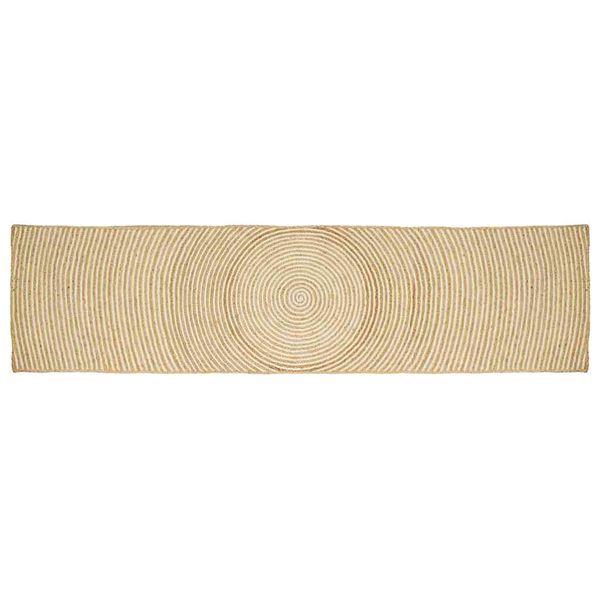 vidaXL Kusové koberce Biela 80 x 400 cm Juta