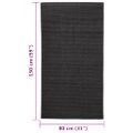 vidaXL Koberec prírodný sisal 80x150 cm čierny