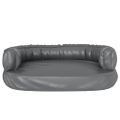 vidaXL Ergonomický penový matrac pre psa sivý 60x42 cm umelá koža
