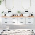 vidaXL Kúpeľňová doska 200x40x(2-6) cm neošetrený masív