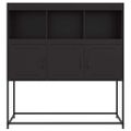 vidaXL Komoda čierna 100,5x39x107 cm oceľ