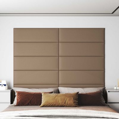 vidaXL Nástenný čelník 12 pcs Kapučínová 90 x 30 cm látka