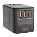 Blitzwolf BW-TA2 cestovný adaptér 5 v 1 2xUSB PD + 2xC QC + C GaN 100W