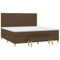 vidaXL Boxspring posteľ s matracom tmavohnedá 200x200 cm látka