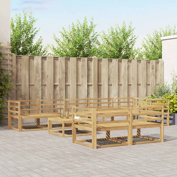 vidaXL Záhradná súprava gaučov 9 pcs Biela 79 x 79 x 37 cm