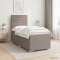 vidaXL Posteľ boxspring s matracom Sivohnedá 100 x 200 cm Látka