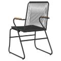 vidaXL Záhradné stoličky 2 ks čierne 58x59x85,5 cm PVC ratan