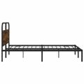 vidaXL Posteľný rám bez matraca 160x200 cm dymový dub kompozitné drevo