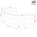 vidaXL Posteľ boxspring s matracom Modrá 120 x 190 cm Látka