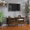 vidaXL TV skrinka dymový dub 100x34,5x44,5 cm kompozitné drevo