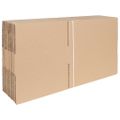 vidaXL Skladací box s úložiskom 50 ks Prírodná 40 x 30 x 10 cm Kartón