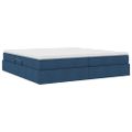 vidaXL Postel s úložným prostorem a matrací Modrá 200 x 200 cm