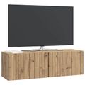 vidaXL Nástenná TV skrinka 98 x 31 x 30 cm Dub artisan