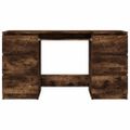 vidaXL Písací stôl dymový dub 140x50x77 cm spracované drevo