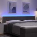 vidaXL LED hlavová doska Svetlosivá 200 cm Kordúrová tkanina