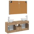 vidaXL Set kabinetov do kúpeľne 4 ks Dub artisan Kompozitné drevo