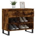 vidaXL Botník dymový dub 70x36x60 cm spracované drevo