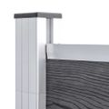 vidaXL Záhradný plot, WPC 353x106 cm, sivý