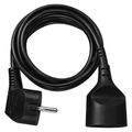 Predlžovací kábel EMOS PC0111 / 1,5 m / 1 zásuvka / čierny / PVC / 1 mm2