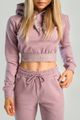Dámska mikina Essential Cropped Hoodie Mauve - STRIX, veľkosť M, veľkosť oblečenia M, 95.2 % cotton, 4.8 % elastane