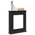 vidaXL Obloženie krbu čierne 75x20x87,5 cm kompozitné drevo