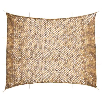 vidaXL Maskovacia sieť s úložným vreckom 729x602 cm piesková