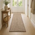 vidaXL Kusové koberce Prírodná a čierna 80 x 400 cm Juta