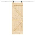 vidaXL Posuvné dvere NARVIK Prírodná a čierna 70 x 210 cm (213,5 cm)