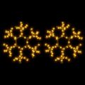 vidaXL Silueta vianočnej vločky s LED 2 ks teplé biele 38x37 cm