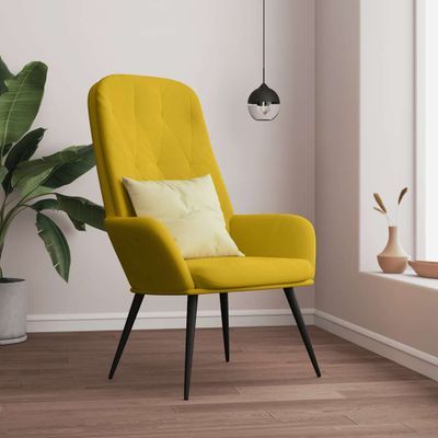 vidaXL Relaxačné kreslo horčicovožlté zamatové