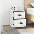 vidaXL Nočné stolíky 2 ks biele 39x39x47,5 cm spracované drevo