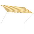 vidaXL Zaťahovacia markíza 200x150 cm žlto-biela