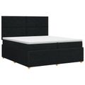 vidaXL Posteľ boxspring s matracom Čierna 200 x 200 cm Látka