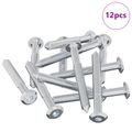 vidaXL Skrutka 12 ks Strieborná M6 x 50 mm Oceľ