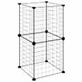 vidaXL 8-panelová klietka pre domáce zvieratá čierna 35x35x70 cm oceľ