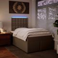 vidaXL Boxspring posteľ s matracom kapučínová 120x200 cm umelá koža