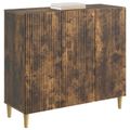 vidaXL Servírovacia skriňa Dymový dub 89 x 34,5 x 80 cm
