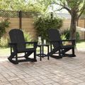 vidaXL Adirondack hojdacie kreslá 2 ks Čierna HDPE
