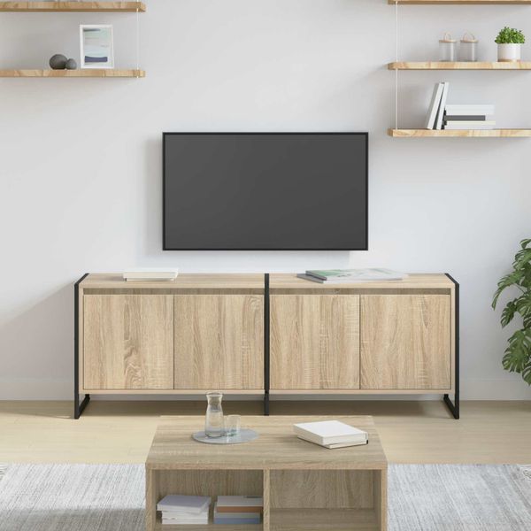 vidaXL TV skrinka Sonoma 140 x 36 x 49.5 cm Kompozitné drevo