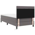 vidaXL Posteľ s pružinovým rámom Sivá 90 x 200 cm Umelá koža