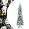 vidaXL Umelý vianočný stromček Biela 150 cm PVC, kov a plast