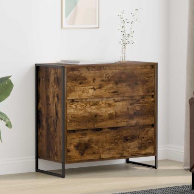 vidaXL Servírovacia skriňa so zásuvkou Dymová dub 79 x 36 x 75.5 cm