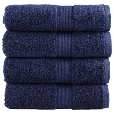 vidaXL Prémiové uteráky pre hostí SOLUND 4 ks námornícka modrá 30x50 cm 600 g/m²
