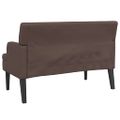 vidaXL Lavička s operadlom hnedá 112x65,5x75 cm umelá koža