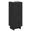 vidaXL Zásuvkový kabinet Čierna 33 x 34,5 x 90 cm Kompozitné drevo