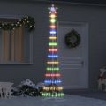 vidaXL LED vianočný stromček Viacfarebný 250 cm Kov