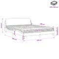 vidaXL Posteľ s matracom Dover sivohnedá 160x200 cm látka