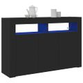 vidaXL Servírovacia skriňa Čierna 116 x 30 x 75 cm Kompozitné drevo